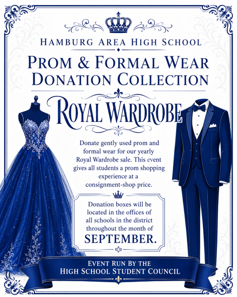 Royal Wardrobe flyer with details for donations