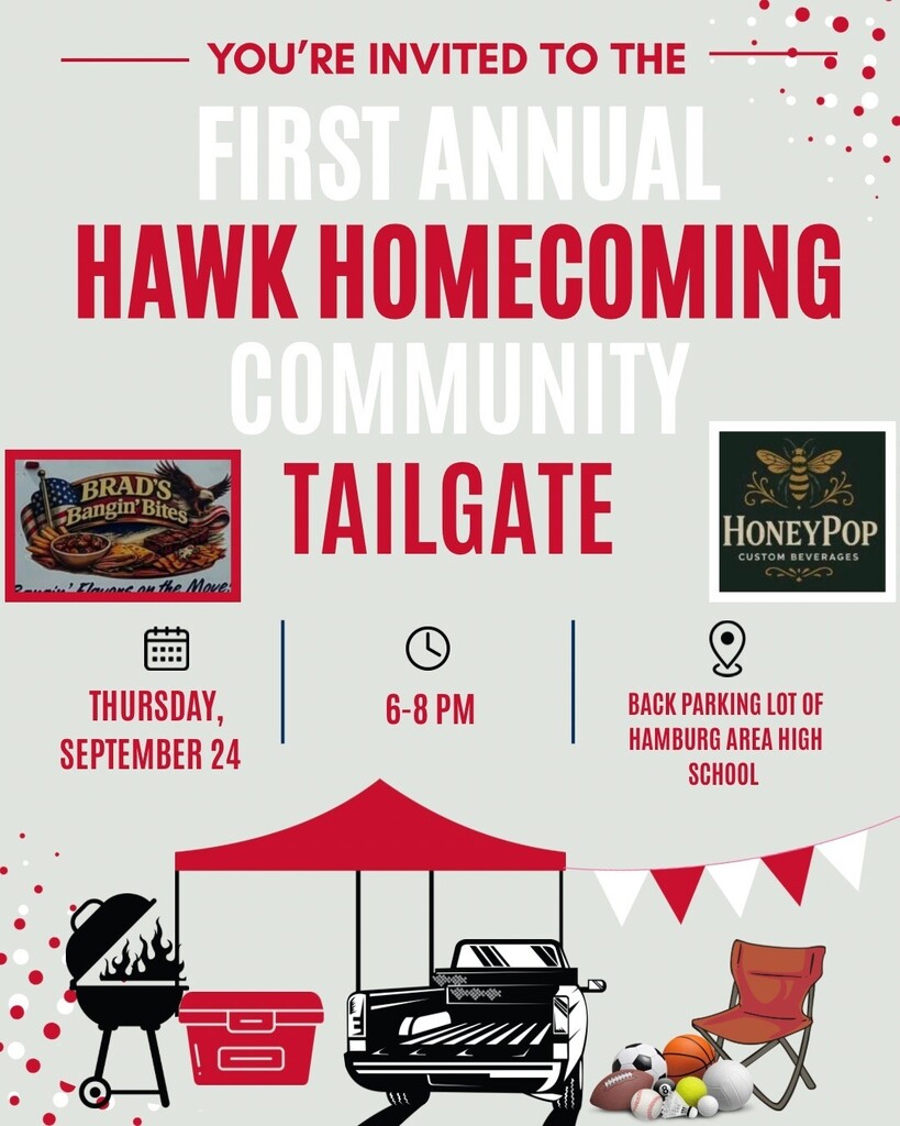 Homecoming Tailgate Thursday 9/24 from 6-8pm