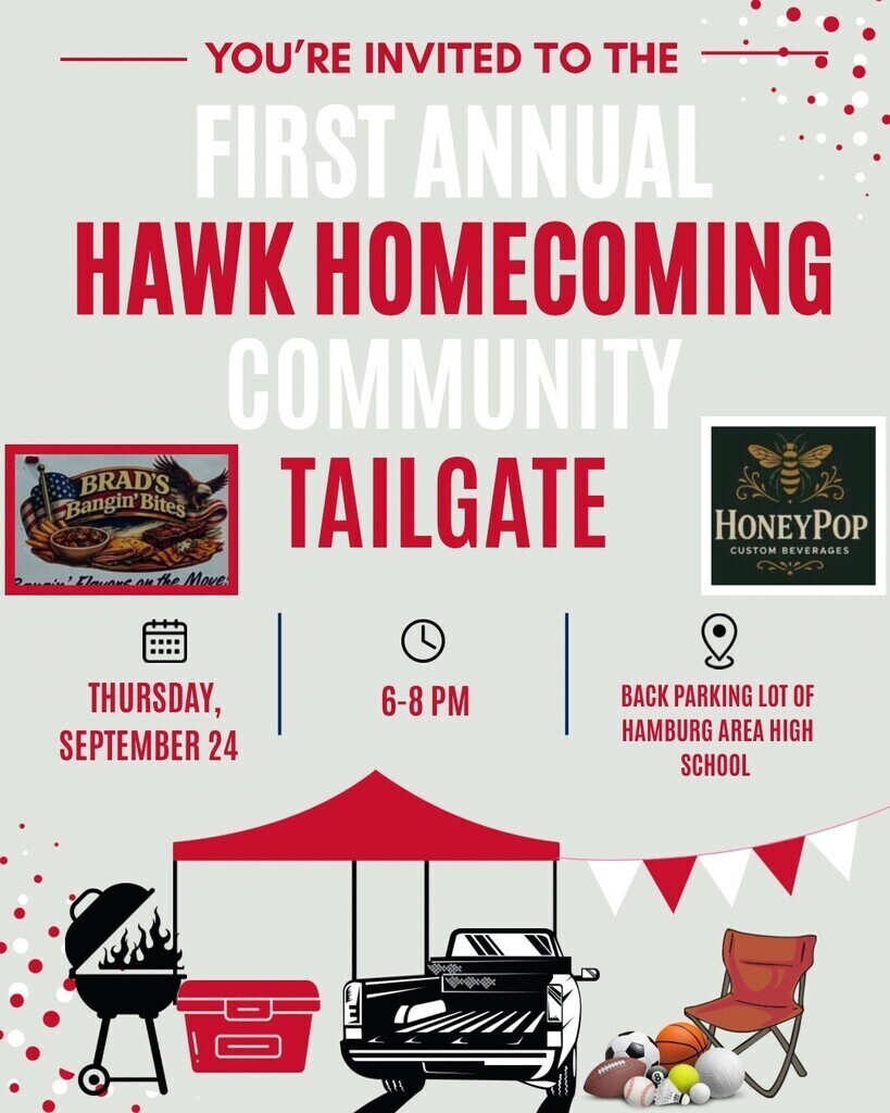 Homecoming Tailgate Thursday 9/24 from 6-8pm