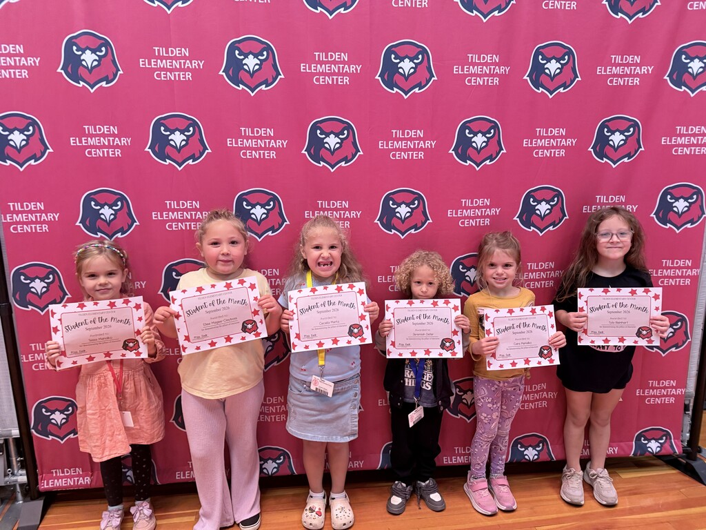 Kindergarten September Students of Character!