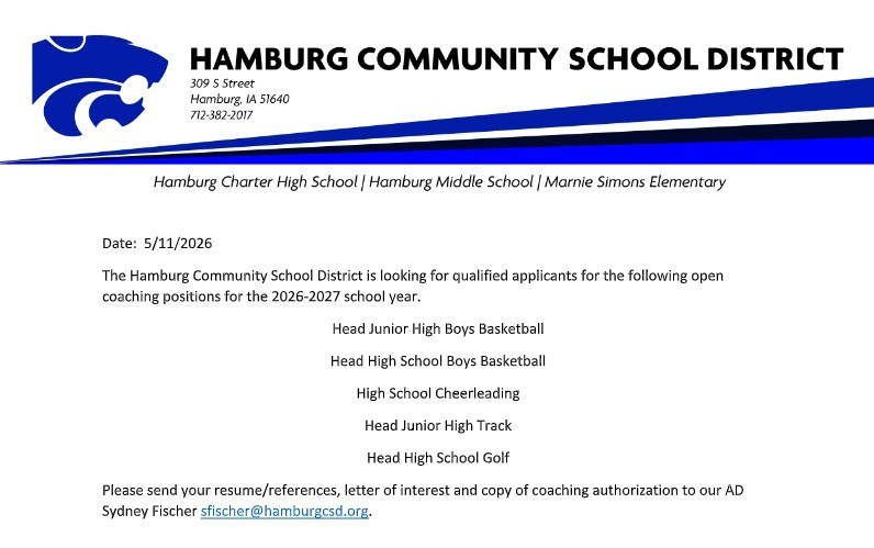 2026-2027 Coaching Positions