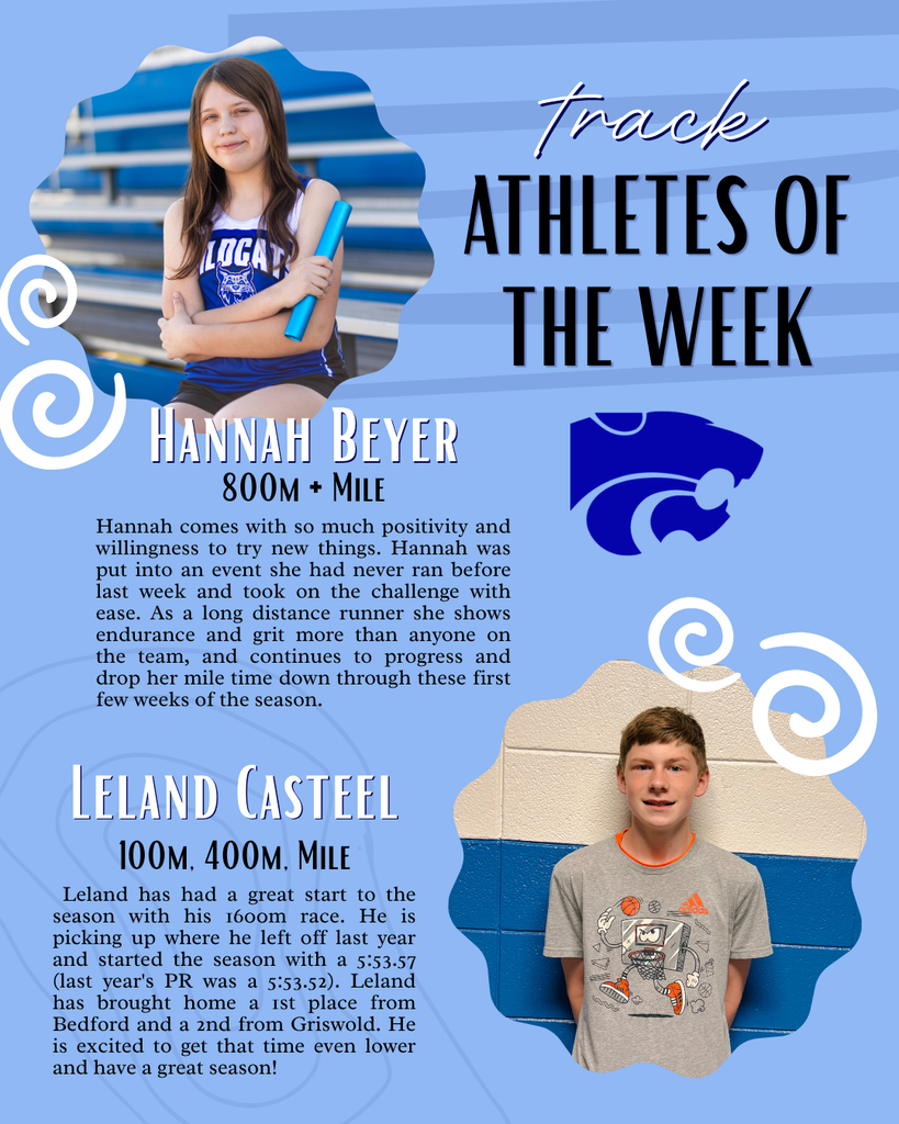Track Athletes of the Week: Hannah Beyer and Leland Casteel