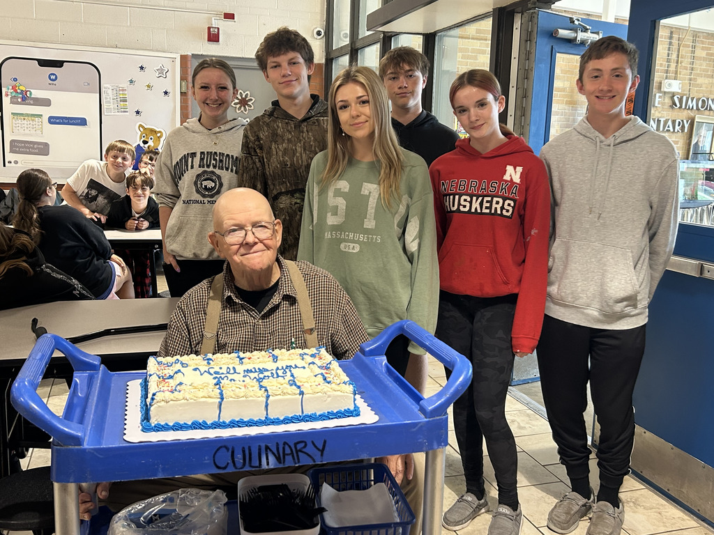Mr Wolf with the culinary students