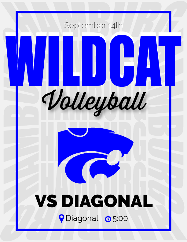HS volleyball at Diagonal starting at 5:00