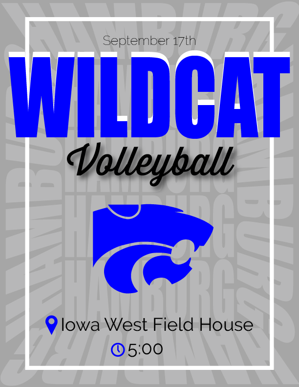 HS Volleyball at the iowa west field house at 5:00