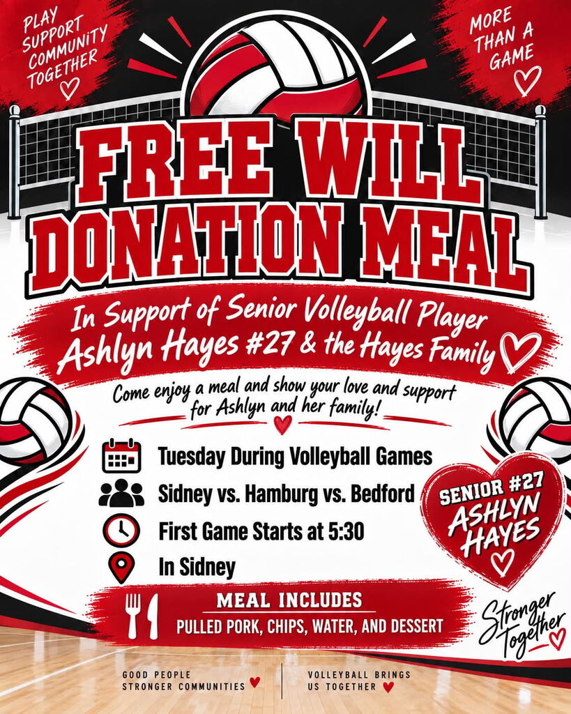 free will donation meal for the hayes family