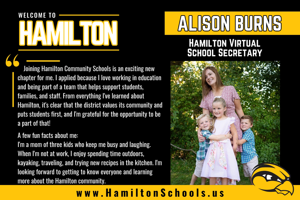 Alison Burns introduction as Hamilton Virtual School secretary.
