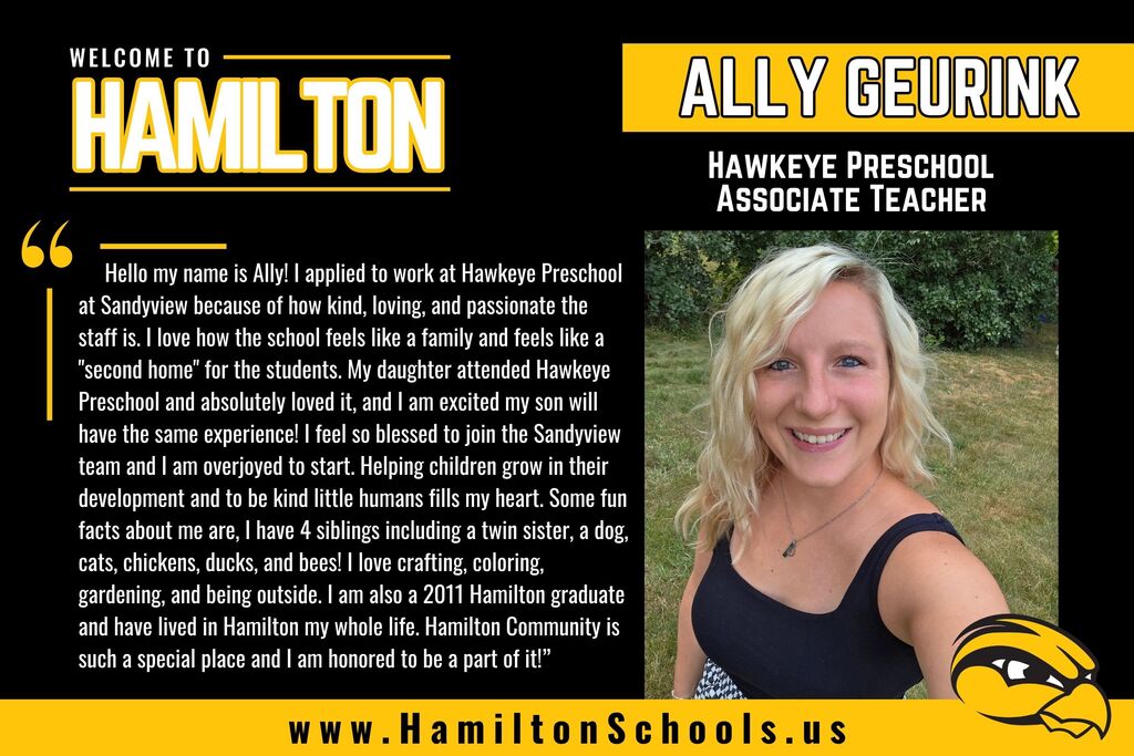Ally Geurink introduction.