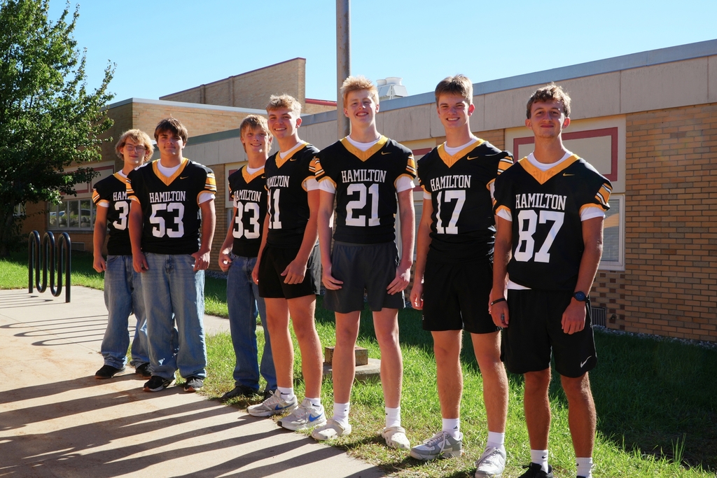 Hamilton football visits Hamilton Elementary.