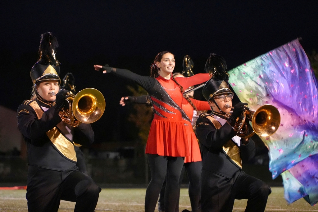 Hamilton High School marching band photos from October 2, 2026.