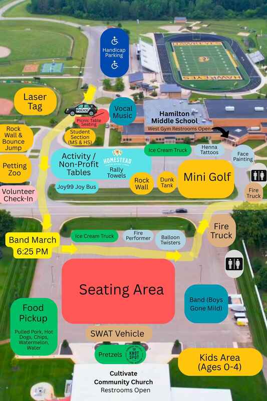 Hawkeye Hometown Tailgate 2026 Map.