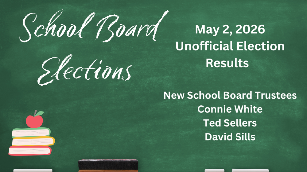 Unofficial Election Results - School Board Trustees, Connie White, Ted Sellers, & David Sills