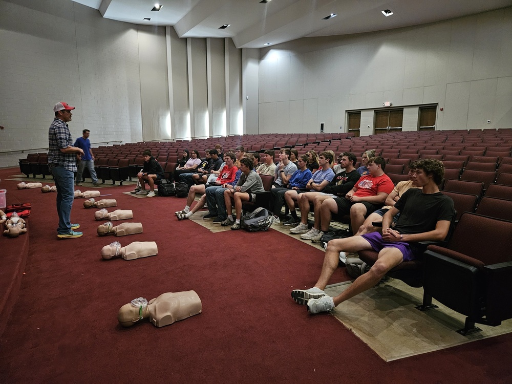 Paramedic Andy Roberts teaches Seniors CPR Certification