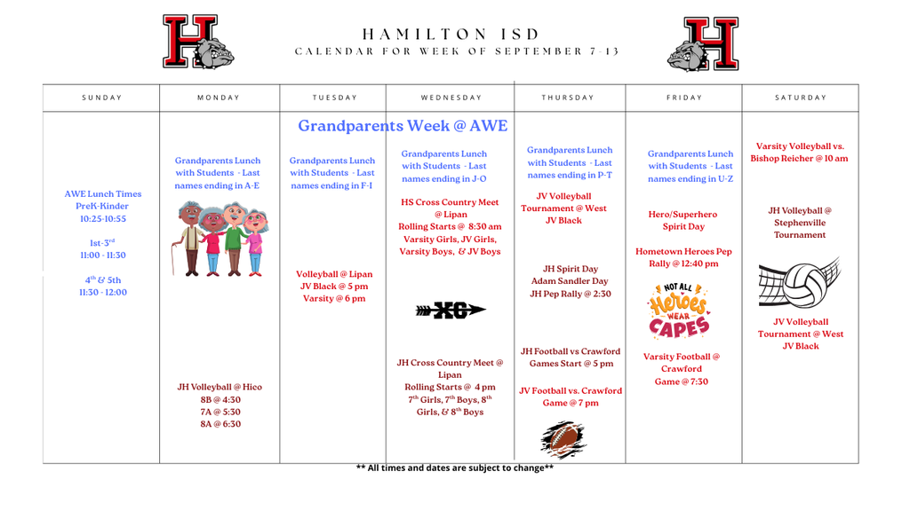 Weekly Calendar