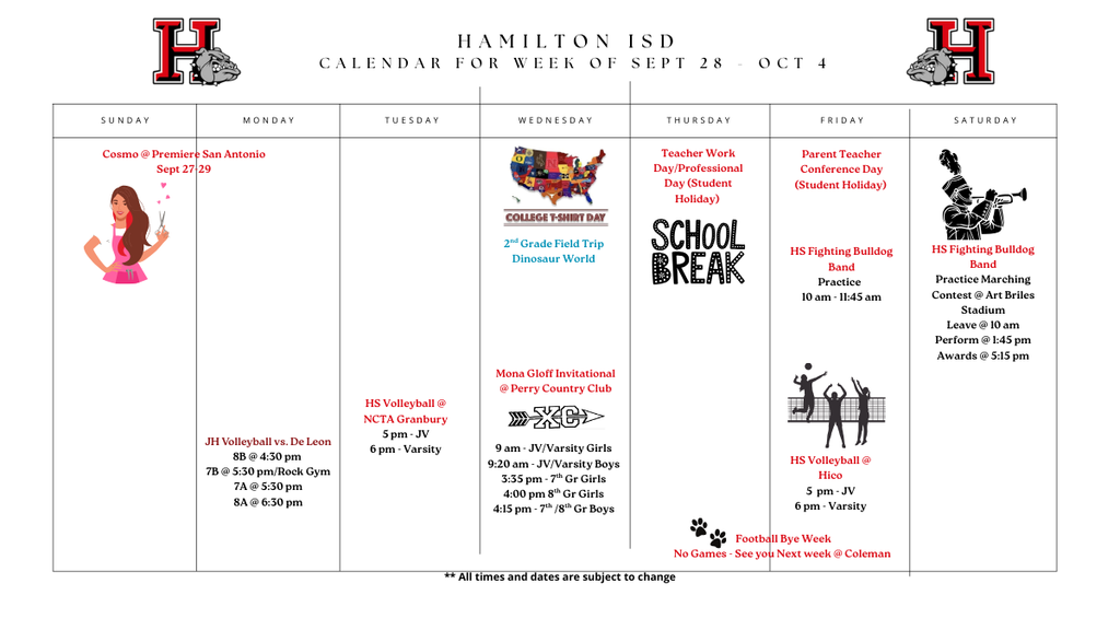 Weekly Calendar