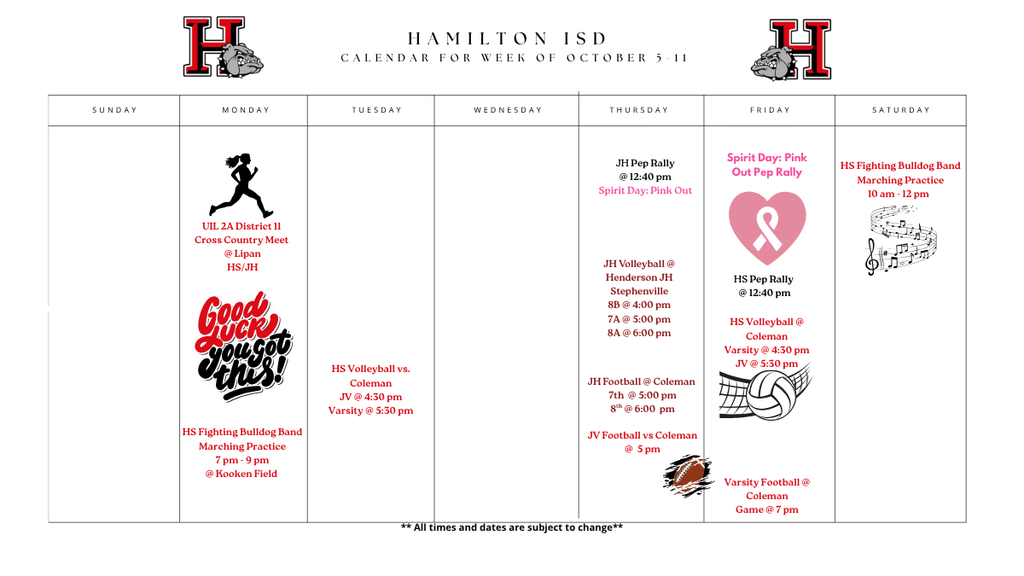 Weekly Calendar