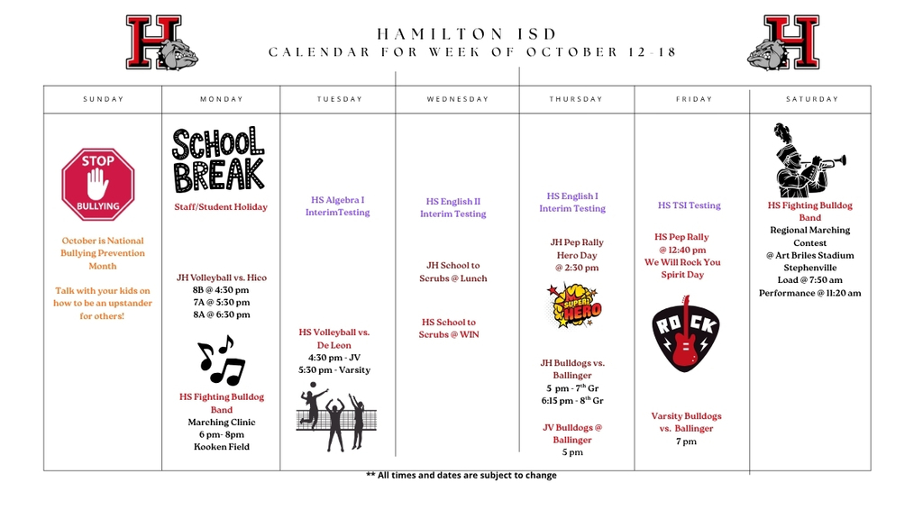 Weekly Calendar
