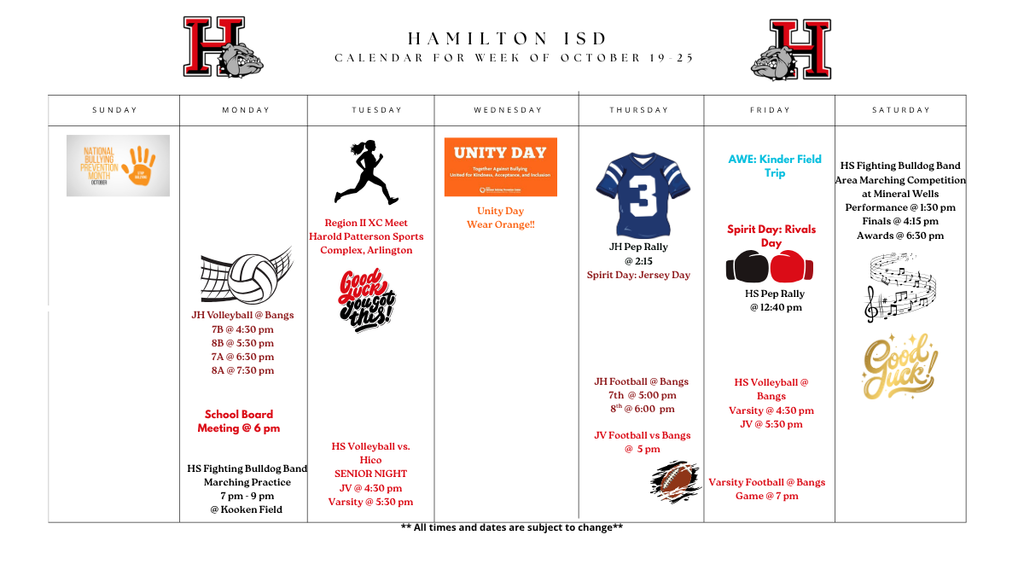 Weekly Calendar