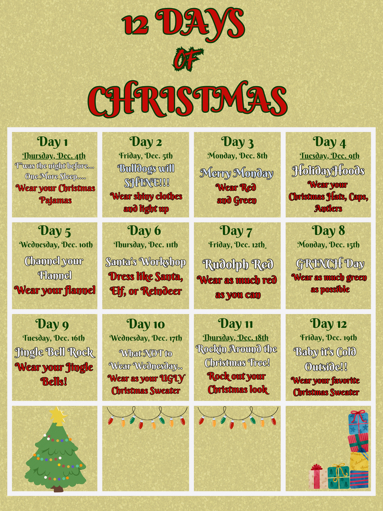 12 days of Christmas