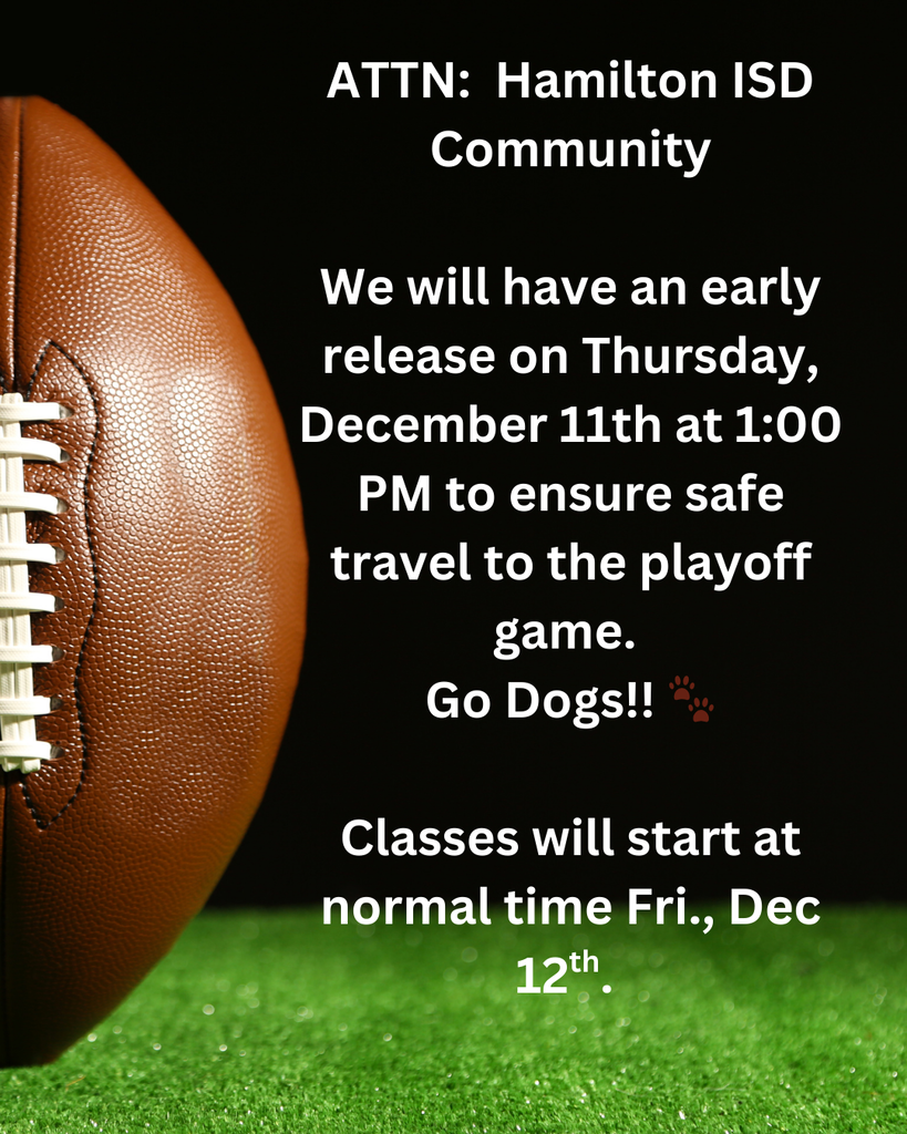 Playoff game early release 