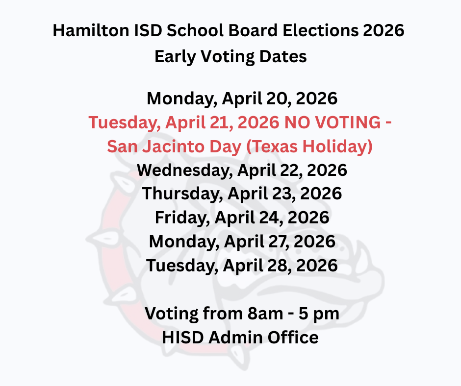 Trustee Election Early Voting Dates
