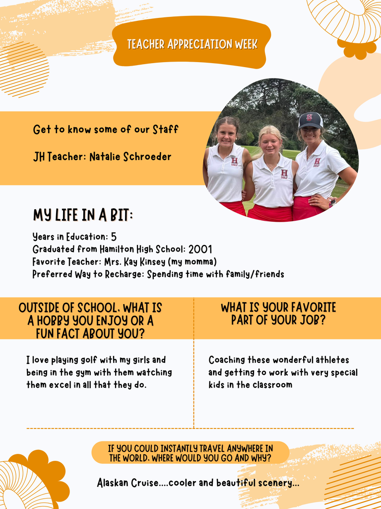 Teacher Appreciation Week Natalie Schroeder