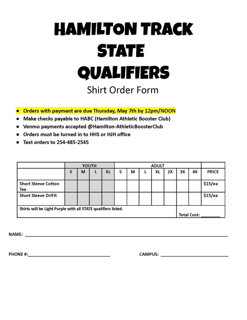 State Track Shirts 