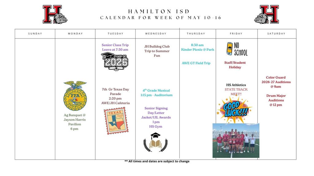 Weekly Calendar