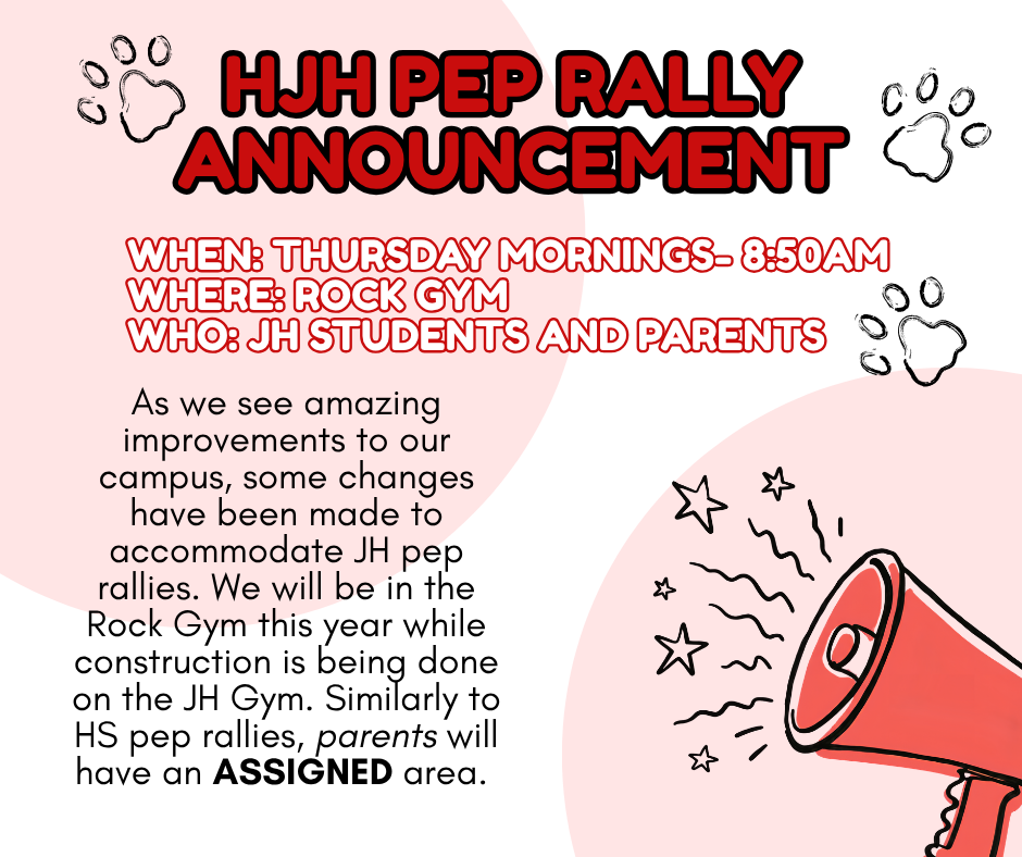 jh pep rally announcment