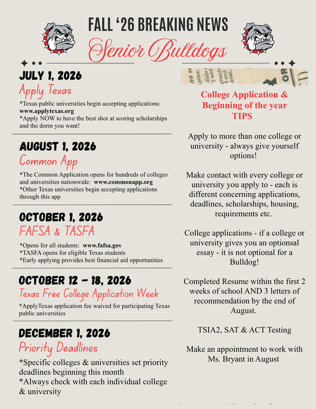 Fall 2026 Senior Newsletter
