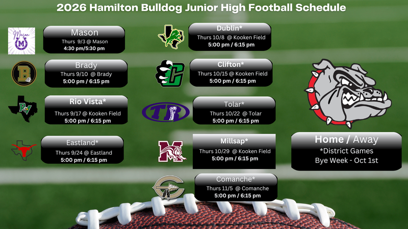 2026 HJH Football Schedule