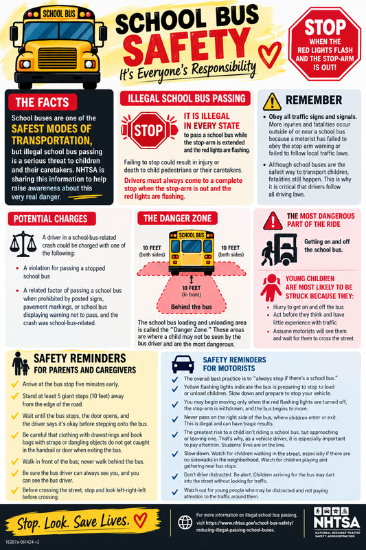 School Bus Safety Infograph
