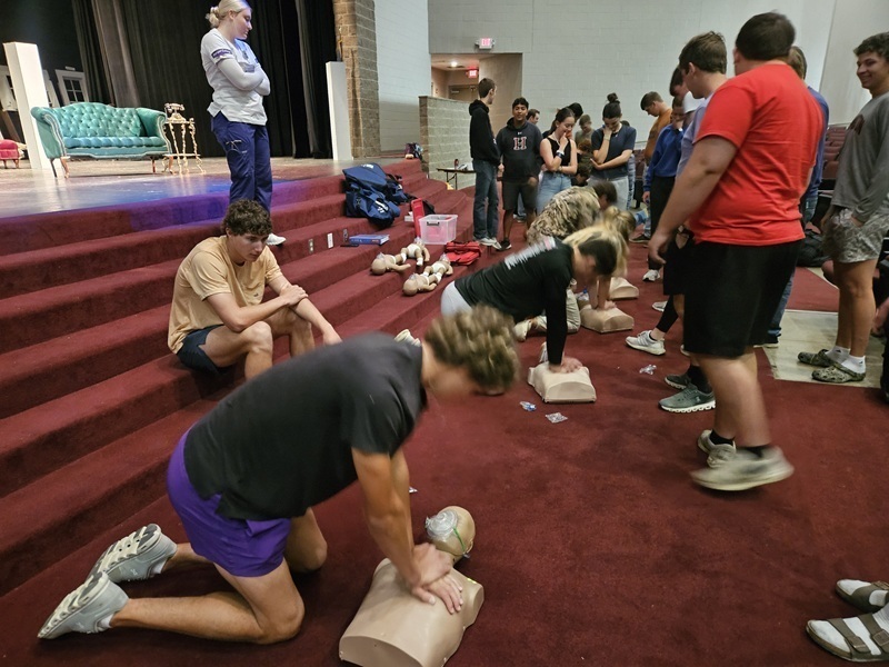 Seniors working on CPR Certification