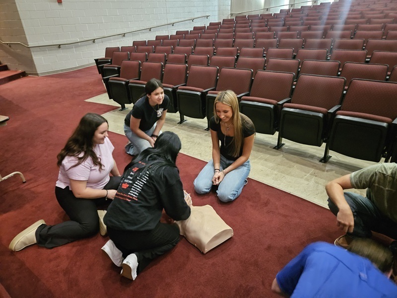 Seniors working on CPR Certification
