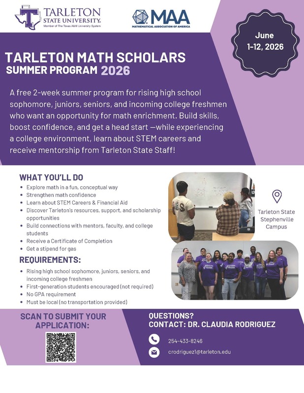 Tarleton state UniversityTarleton Math scholars