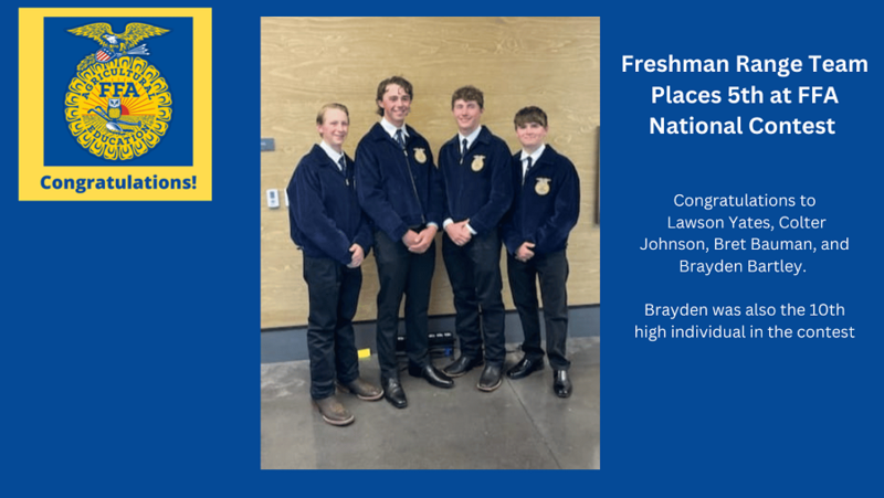 FFA Range Team Places at National Contest FFA Range Team Places at National Contest