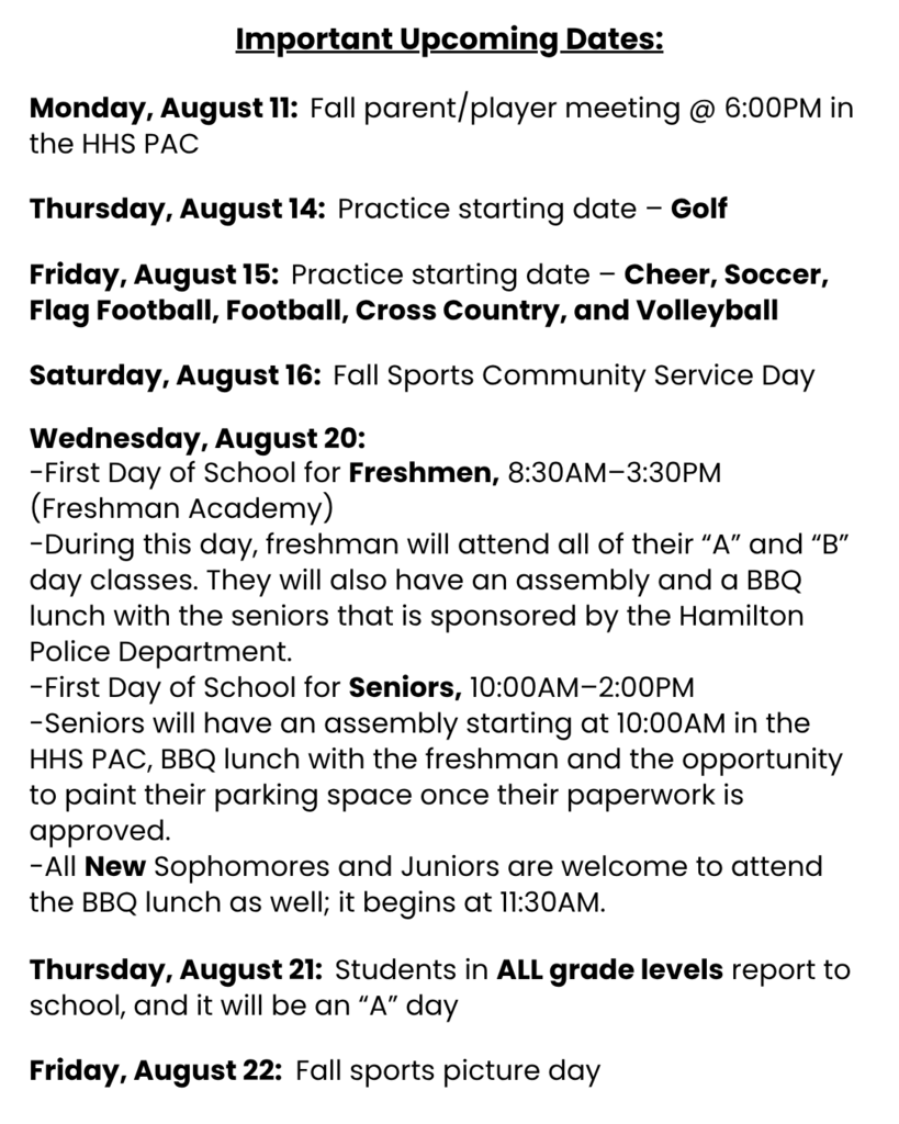 HHS Welcome letter page 2