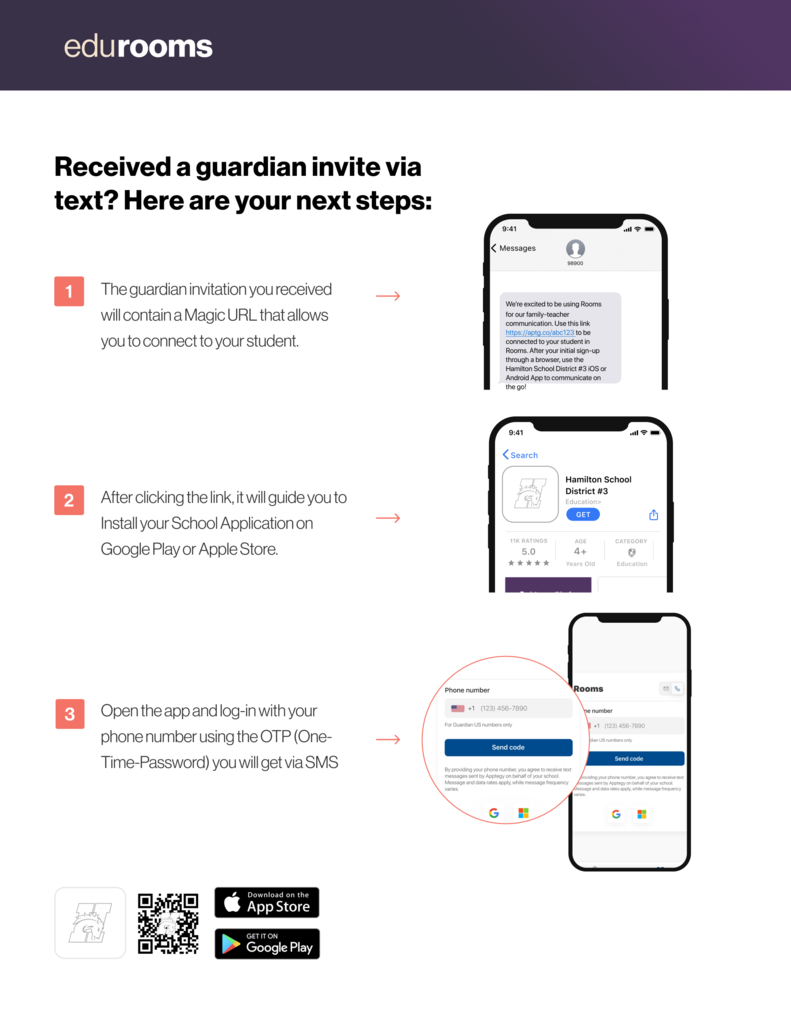 Rooms guardian text invite