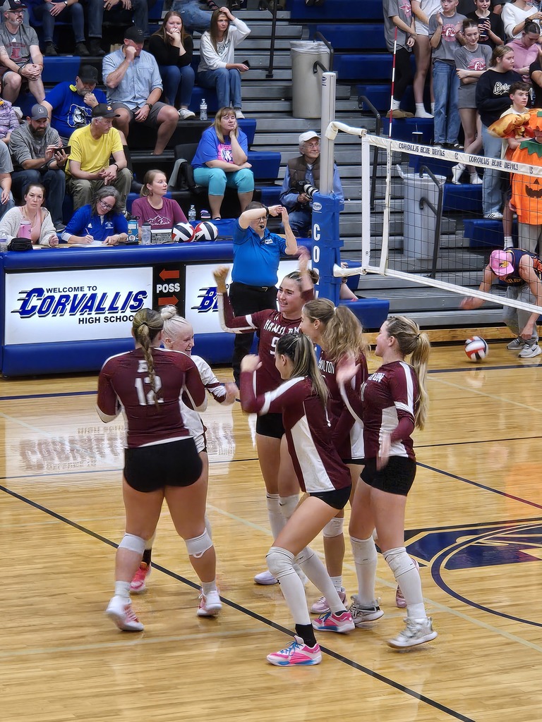 volleyball against corvallis