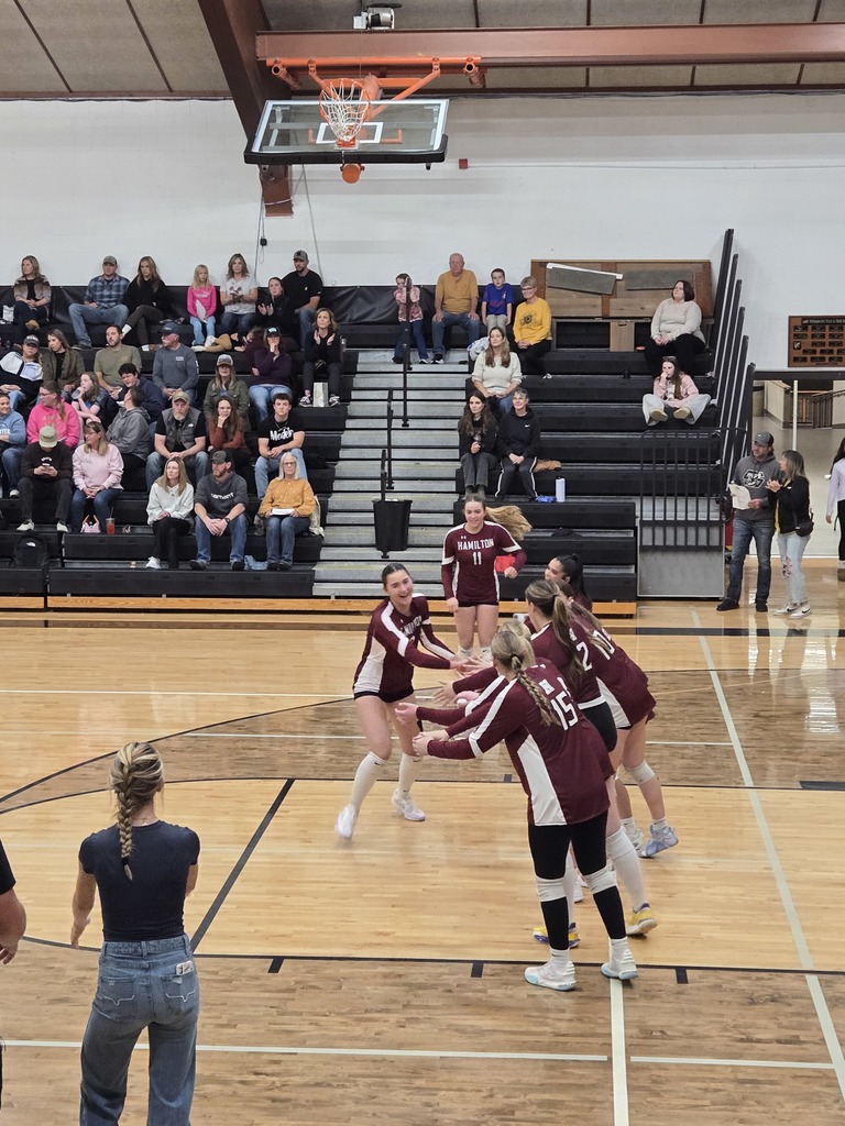 volleyball team playing against Stevensville