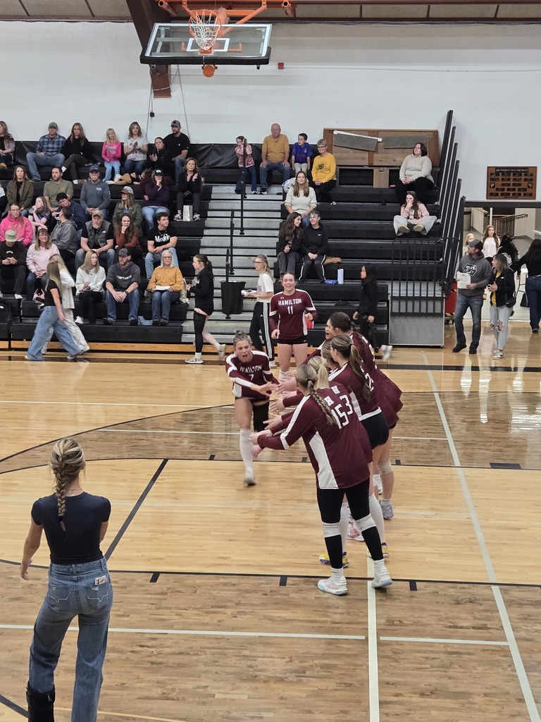 volleyball team playing against Stevensville