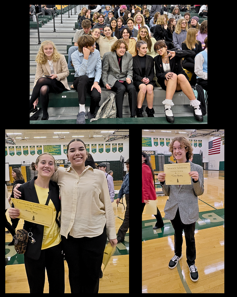 photos of the hamilton high school speech and debate team with certificates and medals from a whitefish tournament