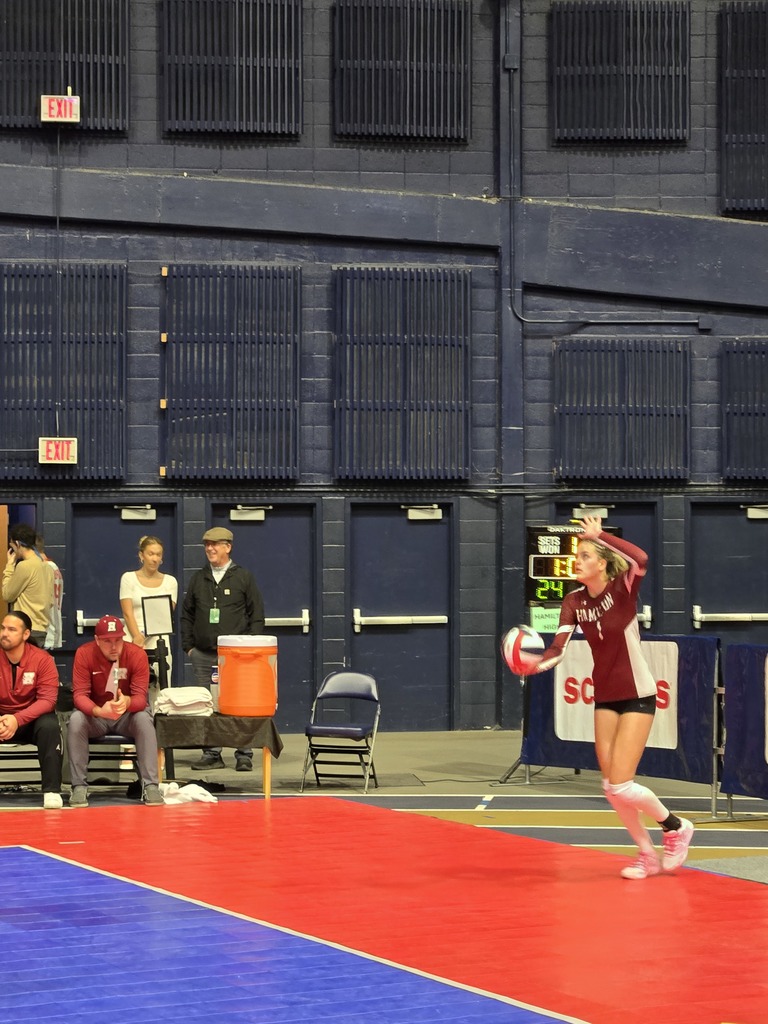 Hamilton high school volleyball team playing against the Laurel locomotives in the 1st round of the state tournament at Montana State University