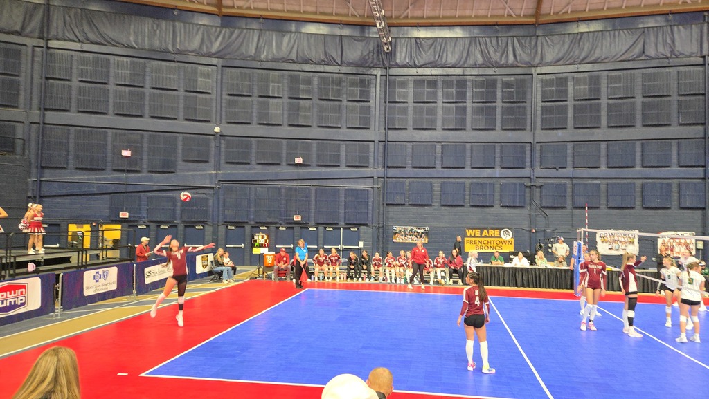 Hamilton high school volleyball team playing against Billings Central in the 2nd round of the state tournament at the Montana State University field house