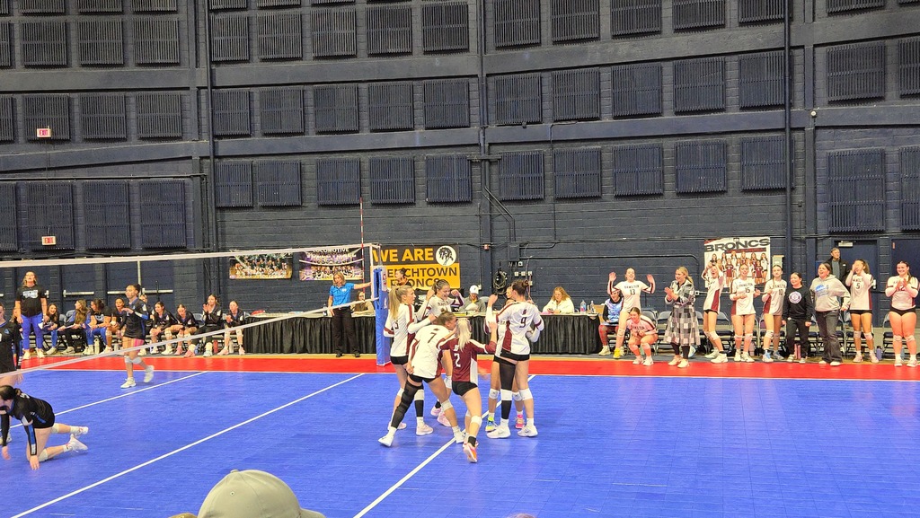 The Hamilton High School volleyball team plays against the Havre volleyball team in Match 10 of the Class A state tournament at Montana State University