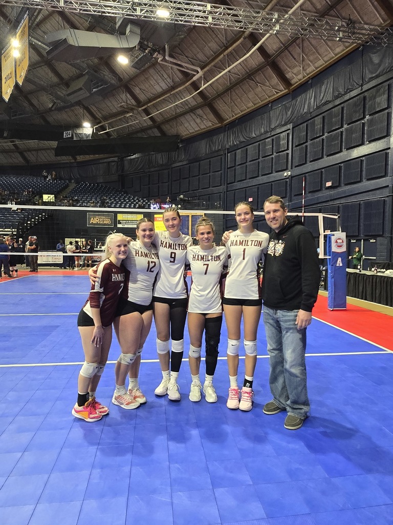 The Hamilton High School volleyball team plays against the Havre volleyball team in Match 10 of the Class A state tournament at Montana State University