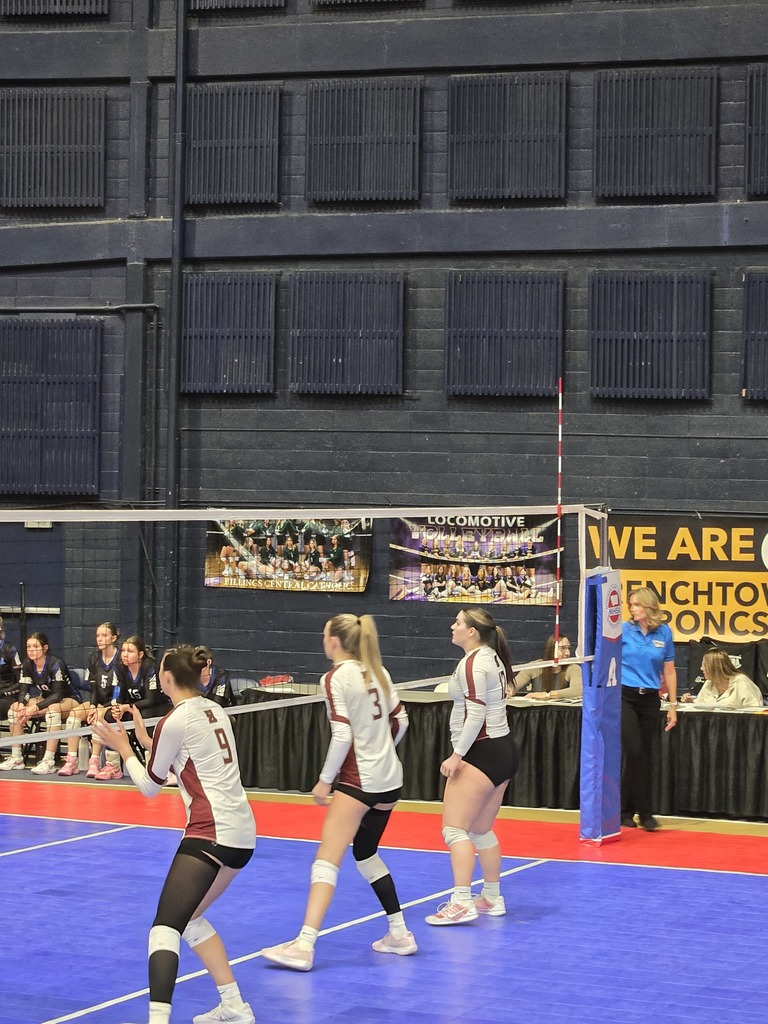 The Hamilton High School volleyball team plays against the Havre volleyball team in Match 10 of the Class A state tournament at Montana State University