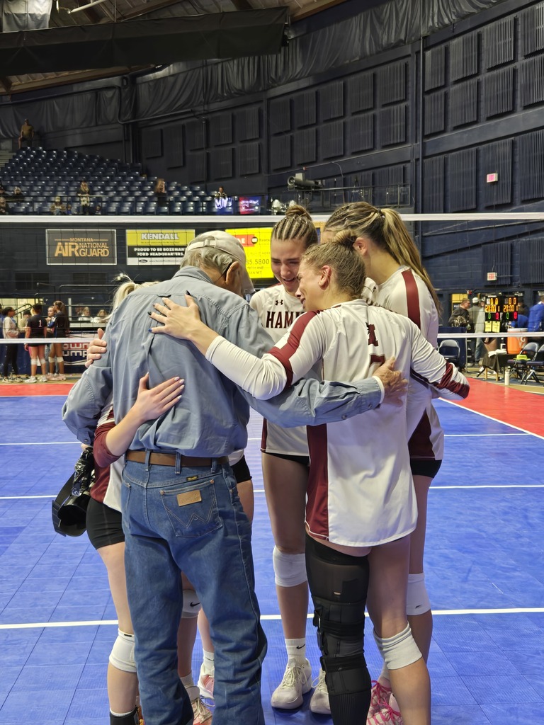 The Hamilton High School volleyball team plays against the Havre volleyball team in Match 10 of the Class A state tournament at Montana State University