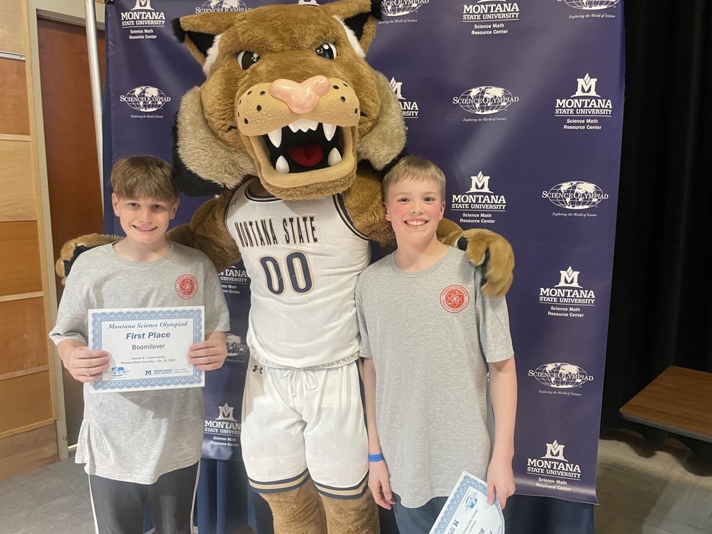 Hamilton Middle School Science Olympiad team competed in the state level competition at Montana State University today and won 2nd place overall