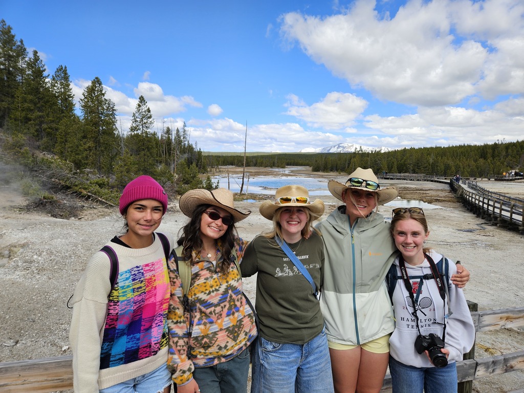 Hamilton High School's Classroom Without Walls visits the Norris Geyser Basin in Yellowstone National Park